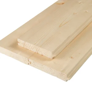 Dușumea Lemn Masiv Rășinoase 22,5×121 mm, Clasa AB, nut și feder