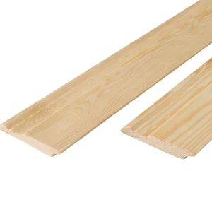 Plintă Lemn Masiv Rășinoase 13×90 mm, Clasa AB Îmbinat, Profil Pardoseală